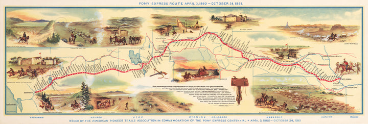 Map of the Old Oregon Trail Tapestry by American School - Fine Art America