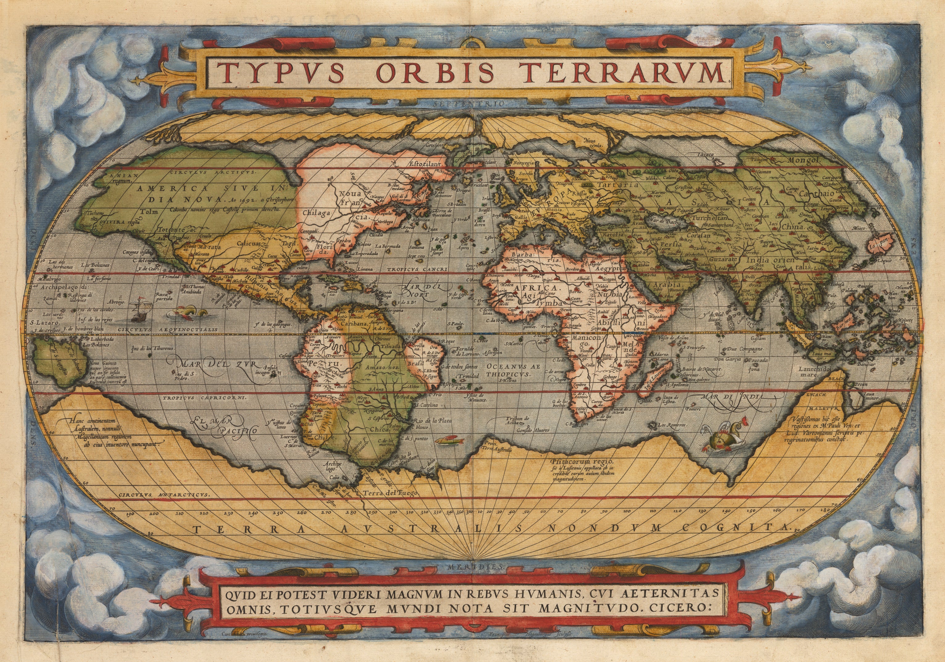 orbis terrarum descriptio duobis planis hemisphaeriis