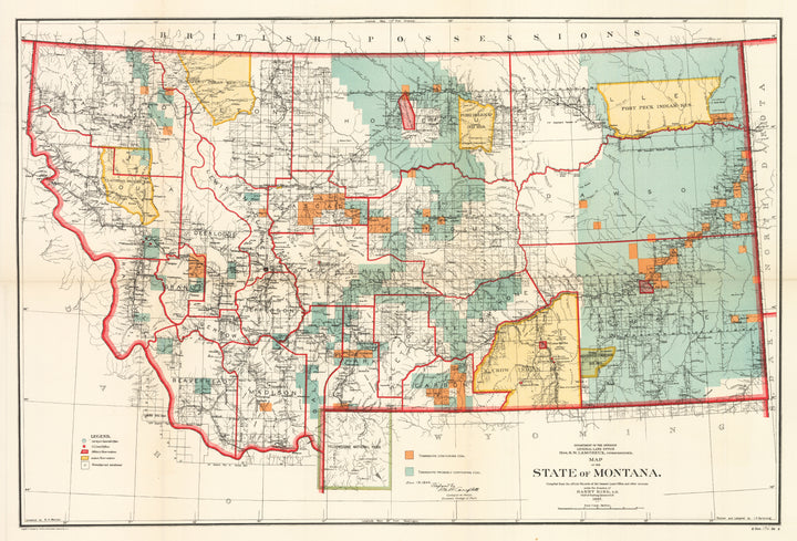 Historic Map : Department of The Interior General Land office Map - St -  Historic Pictoric