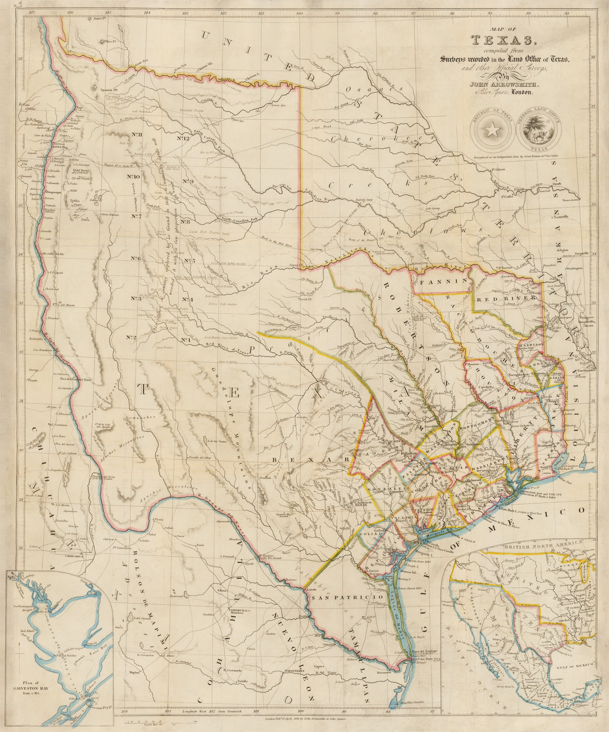 Original Map Of Texas Map of Texas as a Republic by: John Arrowsmith 1841 – the Vintage 