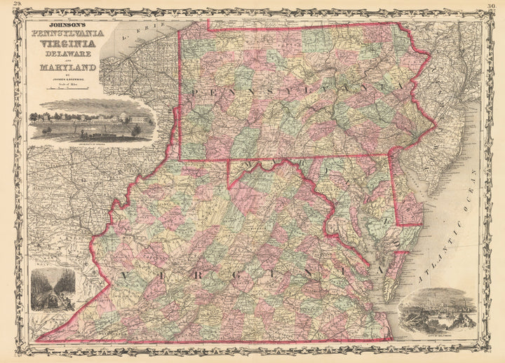 1861 Johnson's Arkansas Mississippi and Louisiana – the Vintage Map Shop,  Inc.