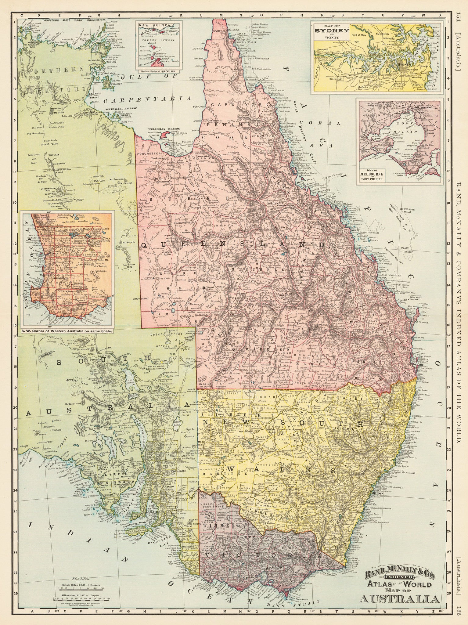 1892 Map Of Australia By Rand McNally