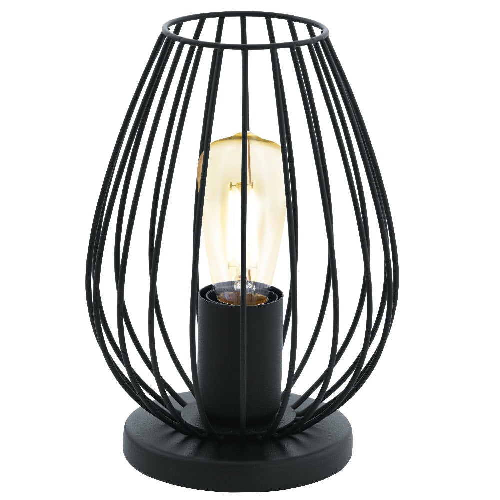 Eglo 49481 | Newtown Vintage Black Wire Cage 1 Lamp Light – Home Lighting