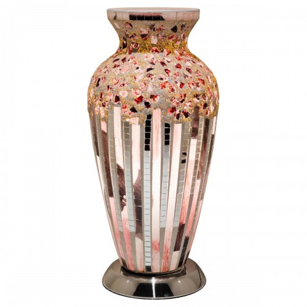 mosaic glass vase lamp