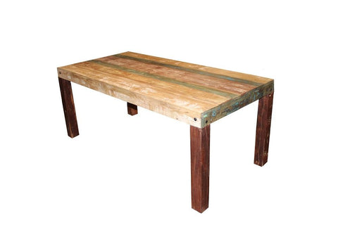 Silver sand reclaimed wood dining table