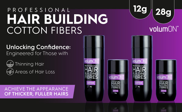 Volumon Hair Building Fibres - COTTON 28g - For Men & Women 3