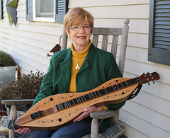 paula edwards with her folkcraft dulcimer