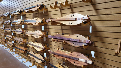 dulcimers in our showroom