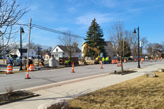 construction at the Folkcraft shop