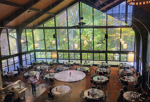 dining area at black mountain music fest 2023