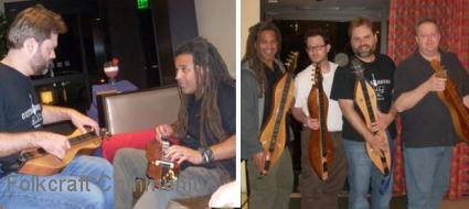 bing futch and stephen seifert jamming in hotel lobby