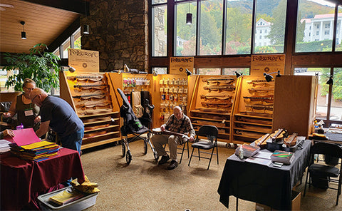 folkcraft display area at black mountain music fest 2023 one of two