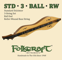 packaged set of folkcraft ball end dulcimer strings