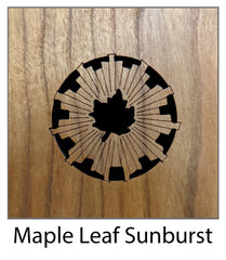 maple leaf sunburst sound hole image