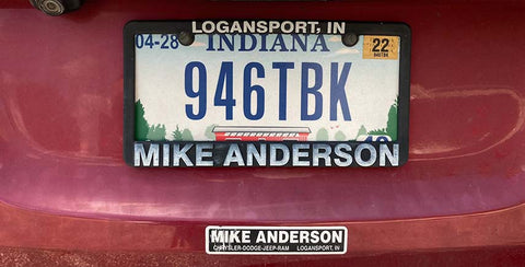 mike anderson license plate holder