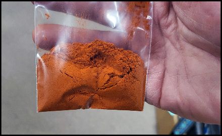 padauk dust in a baggie