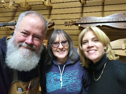 richard ash with two new friends folkcraft showroom