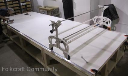 assembled fabric spreading table