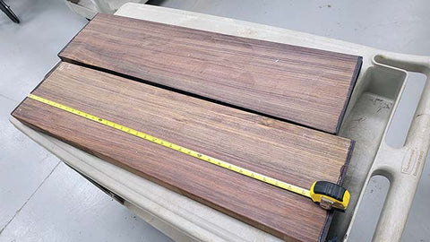 two 35 inch slabs of rosewood