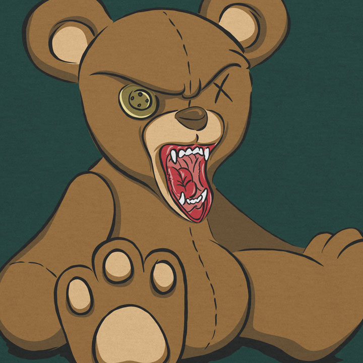 angry stuffed bear