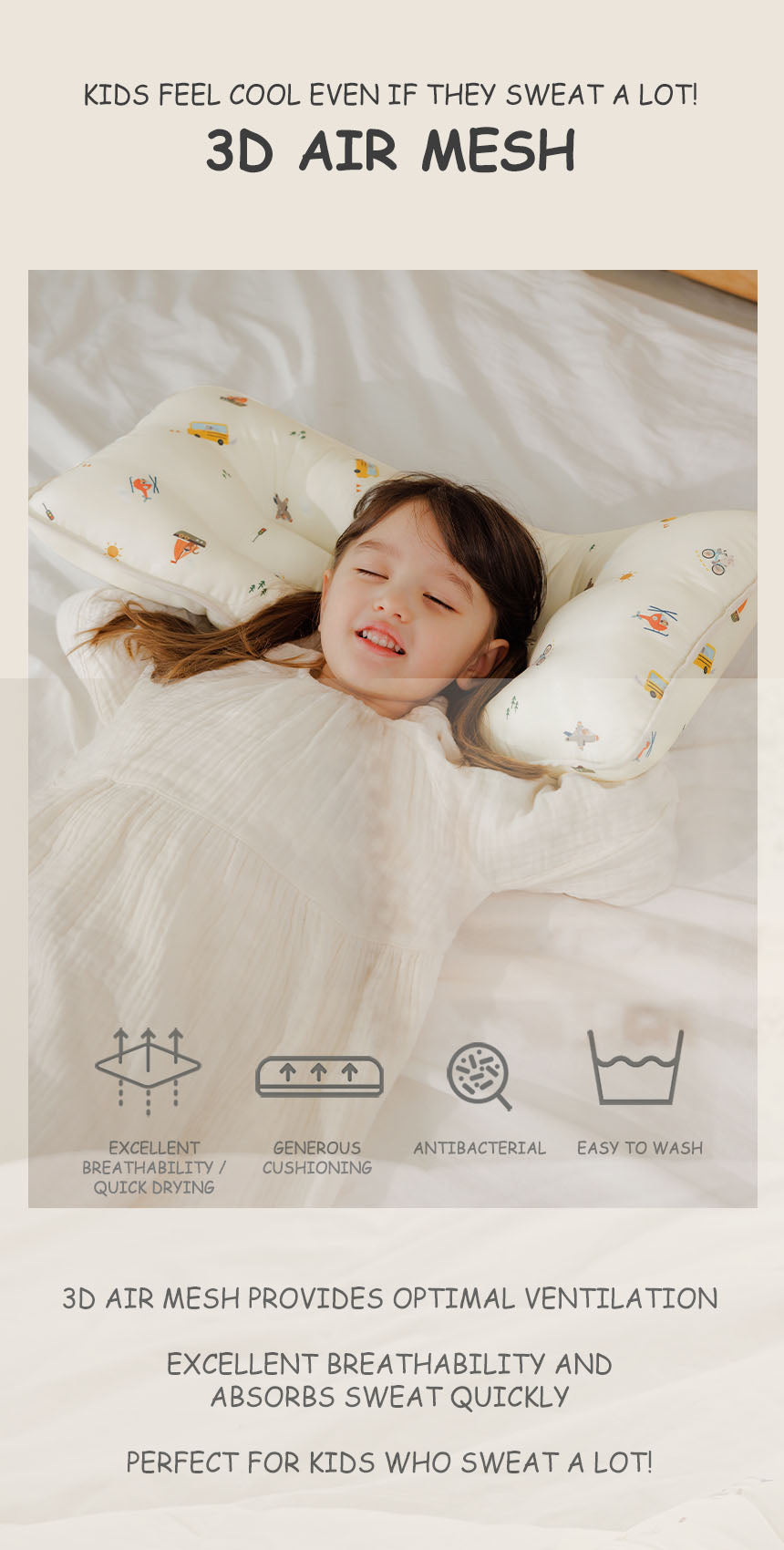 Bebenuvo Double-Sided Wide Pillow