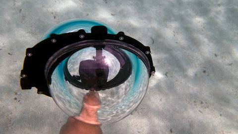 360bubble Max for GoPro Max showing offset hemisphere design to match the lenses of GoPro Max