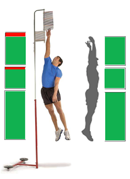 Vertical jump height measurement device