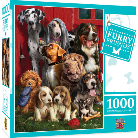 Furry Friends - 1,000 Piece Dog & Cat Jigsaw Puzzle - 1canoe2