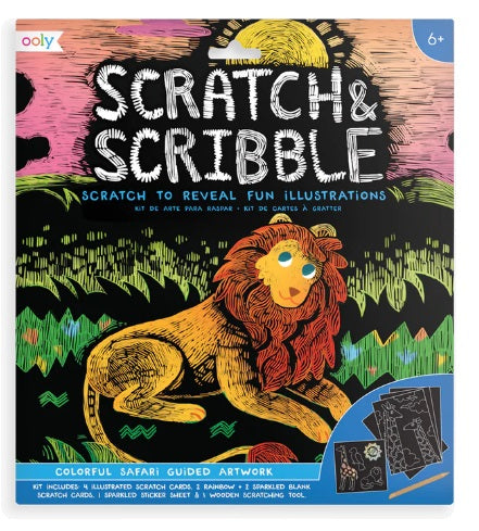 Scratch & Scribble Colorful Safari