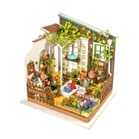 Bloomy House Glass Miniature Dollhouse Kit