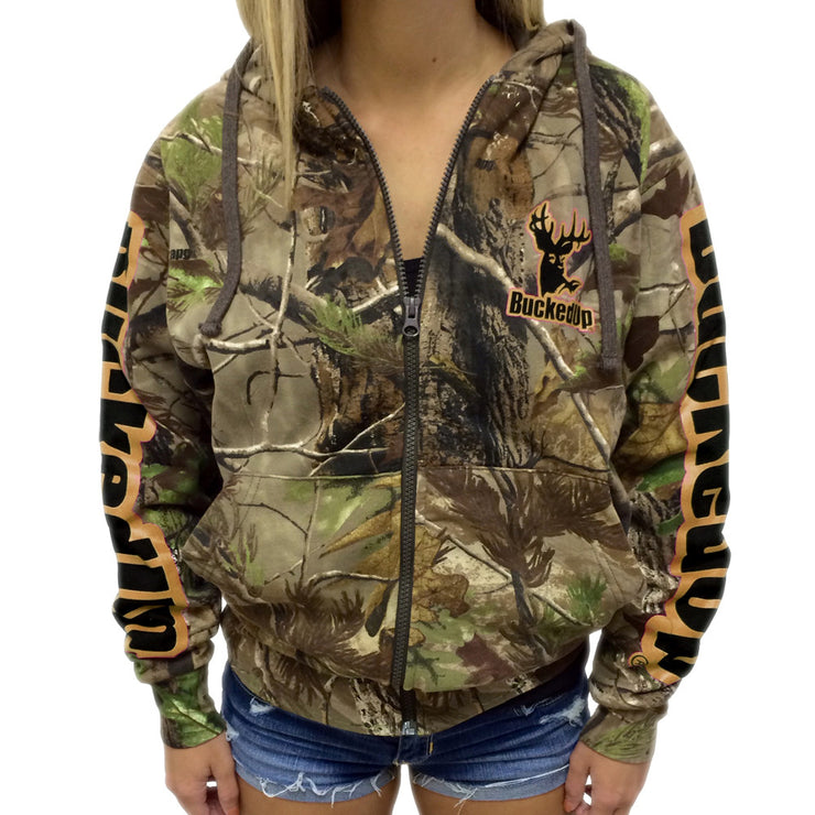 camouflage zipper hoodie