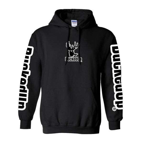 Bucked Up | BuckedUp Pullover Hoodie - Black with White Logo – BuckedUp ...