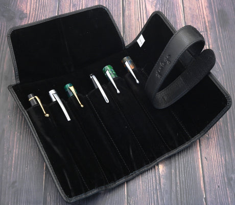 Leather Pen & Pencil Roll  Multifunctional Roll-Up Case (Café) - Alta  Andina