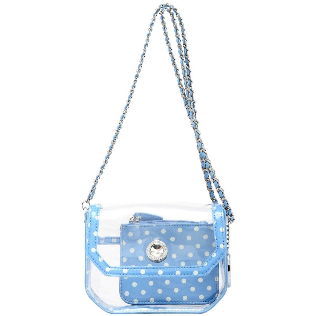 light blue small purse