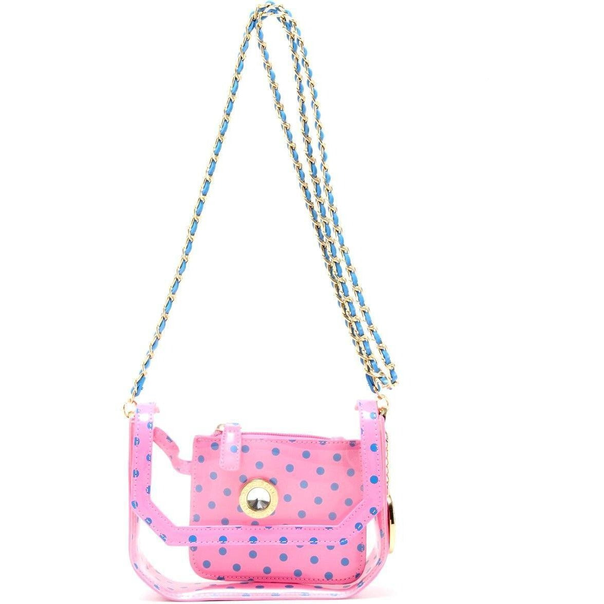 pink clear crossbody