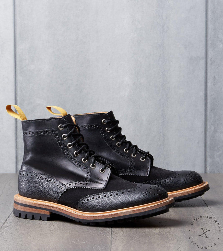 Tricker's Eaton Boot - Commando - Coffee Burnished – Division Road, Inc.