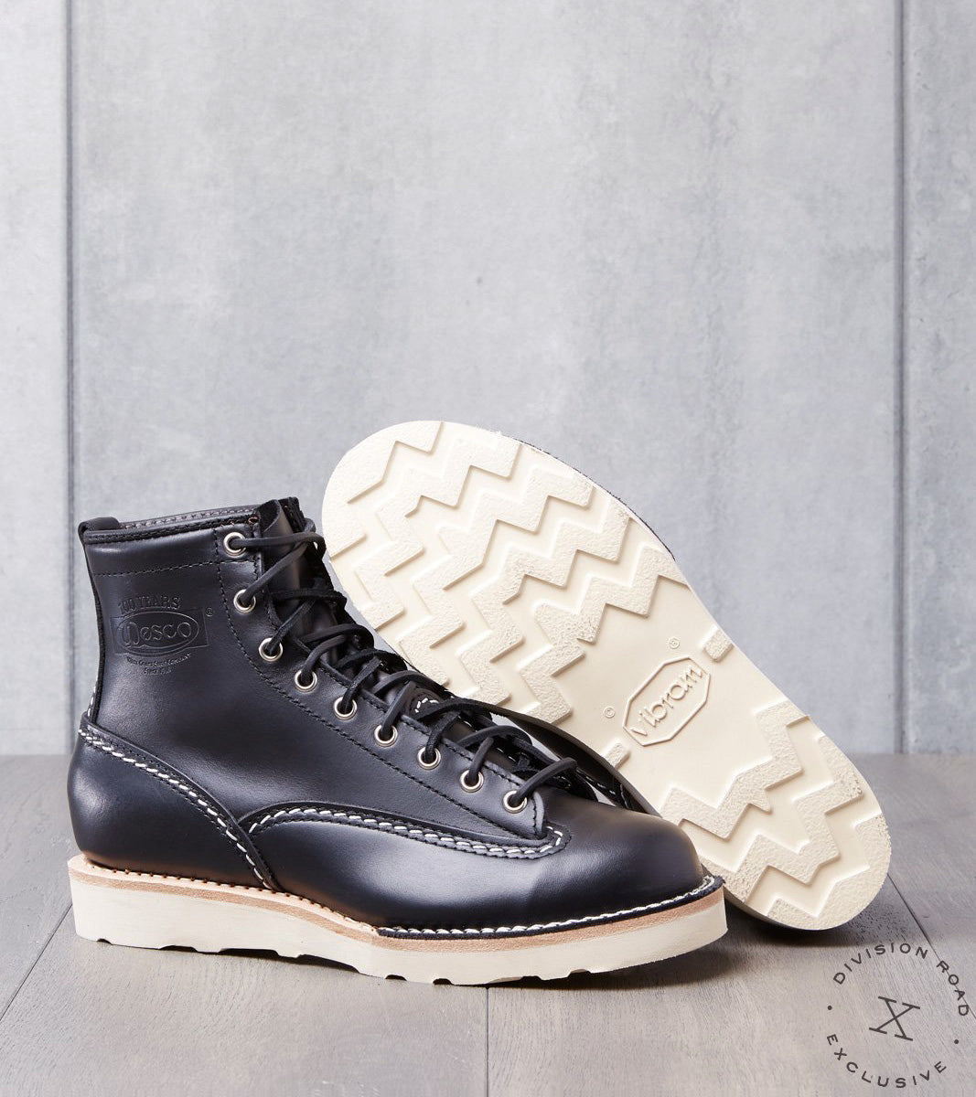 black vibram wedge sole