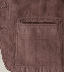 Division Road Products English Hunt Work Jacket - Dusty Chestnut Overdyed S.Bryson Irish Linen HBT