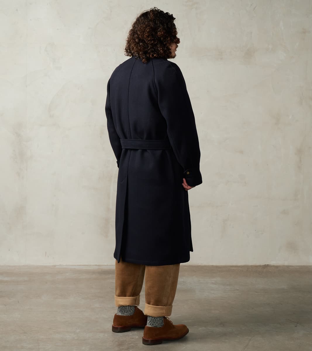 De Bonne Facture x DR Austrian Wool Grandad Trench Coat - Navy ...