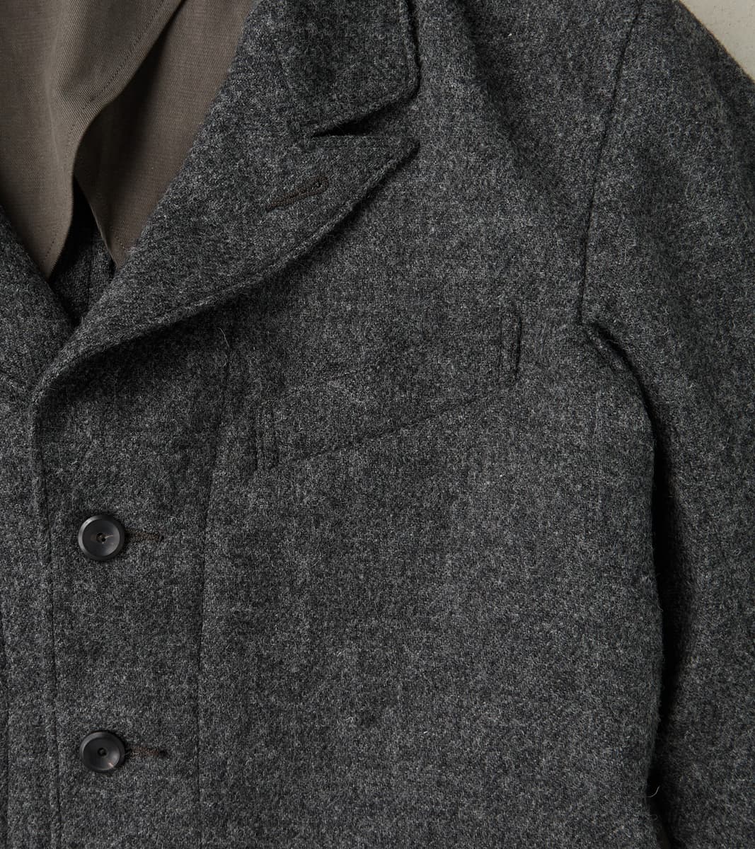 MotivMfg x DR English Dress Hunt Jacket - Fox Brothers® Grey Flannel ...