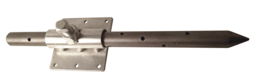 Construction stake with bracket