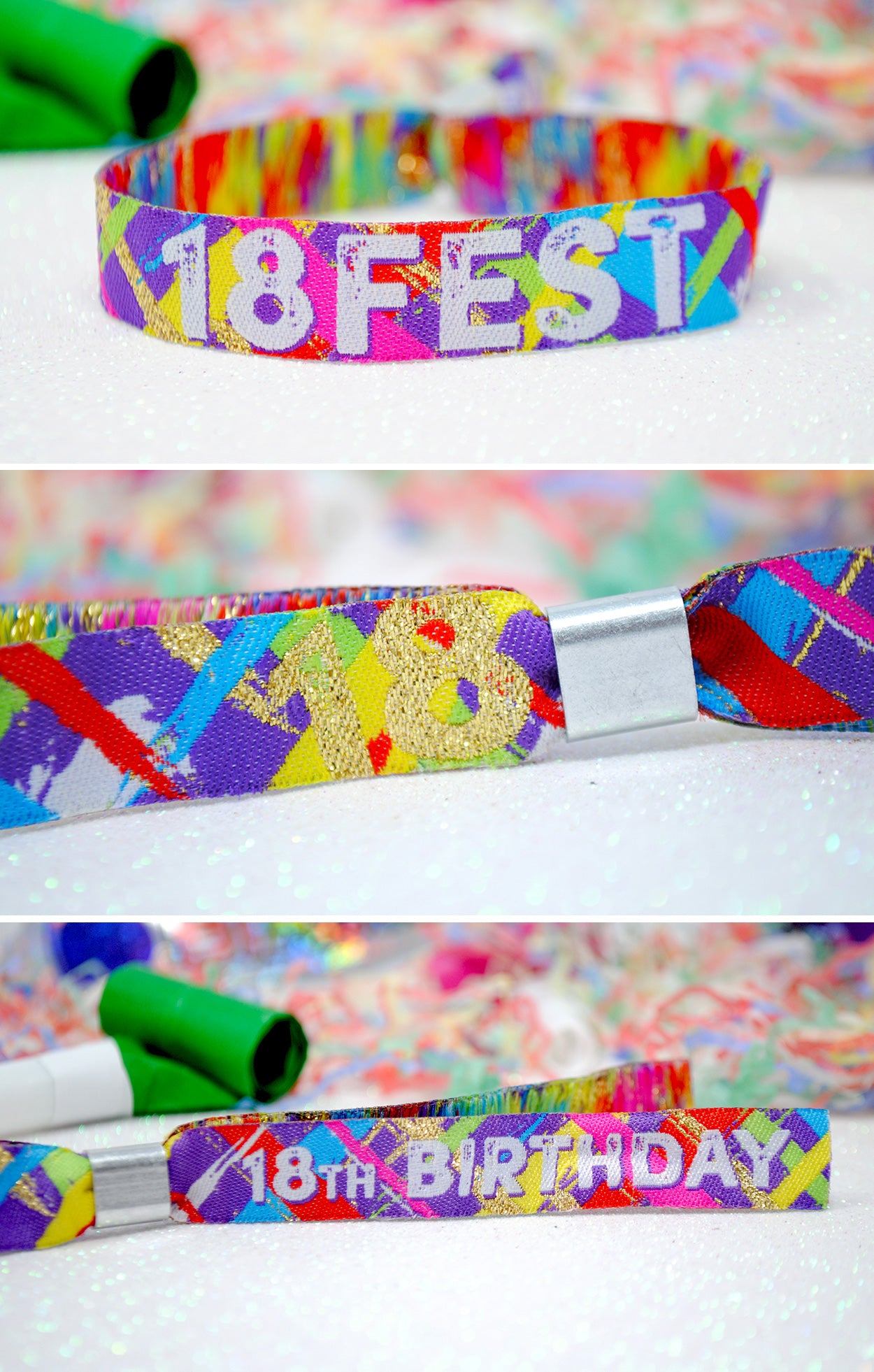 18FEST 18th Birthday Party Festival Wristbands Party Favours