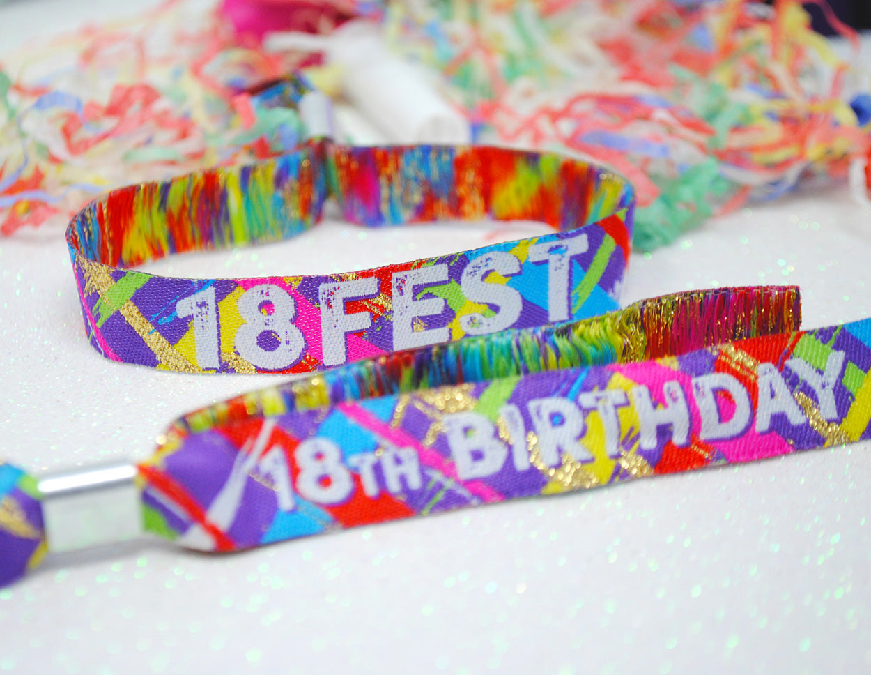 18th Birthday Party Wristbands Party Favours