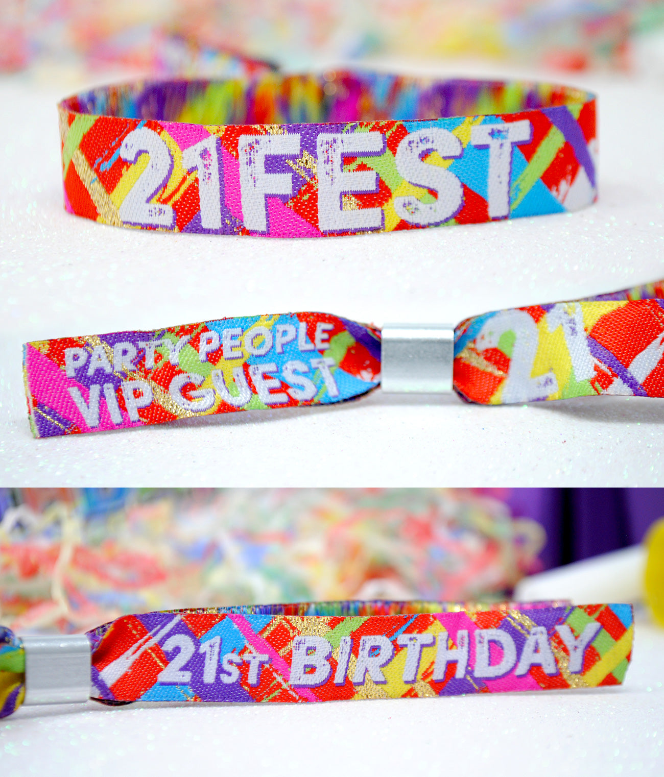 21st birthday party wristband favours