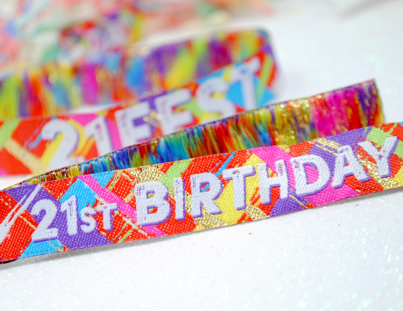21FEST 21st birthday party wristband favours accessories