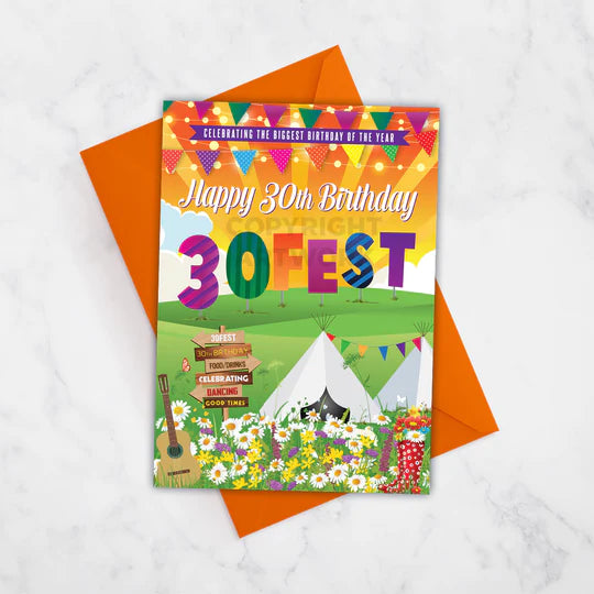 30FEST festival birthday card