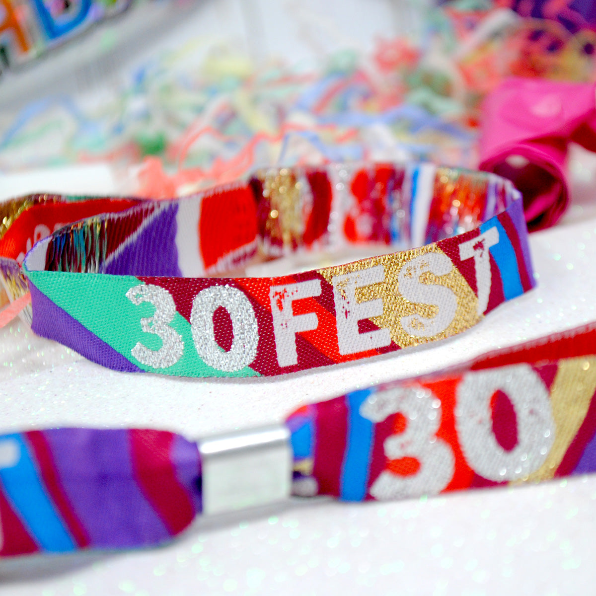 30FEST 30TH BIRTHDAY FESTIVAL PARTY FAVOUR WRISTBANDS