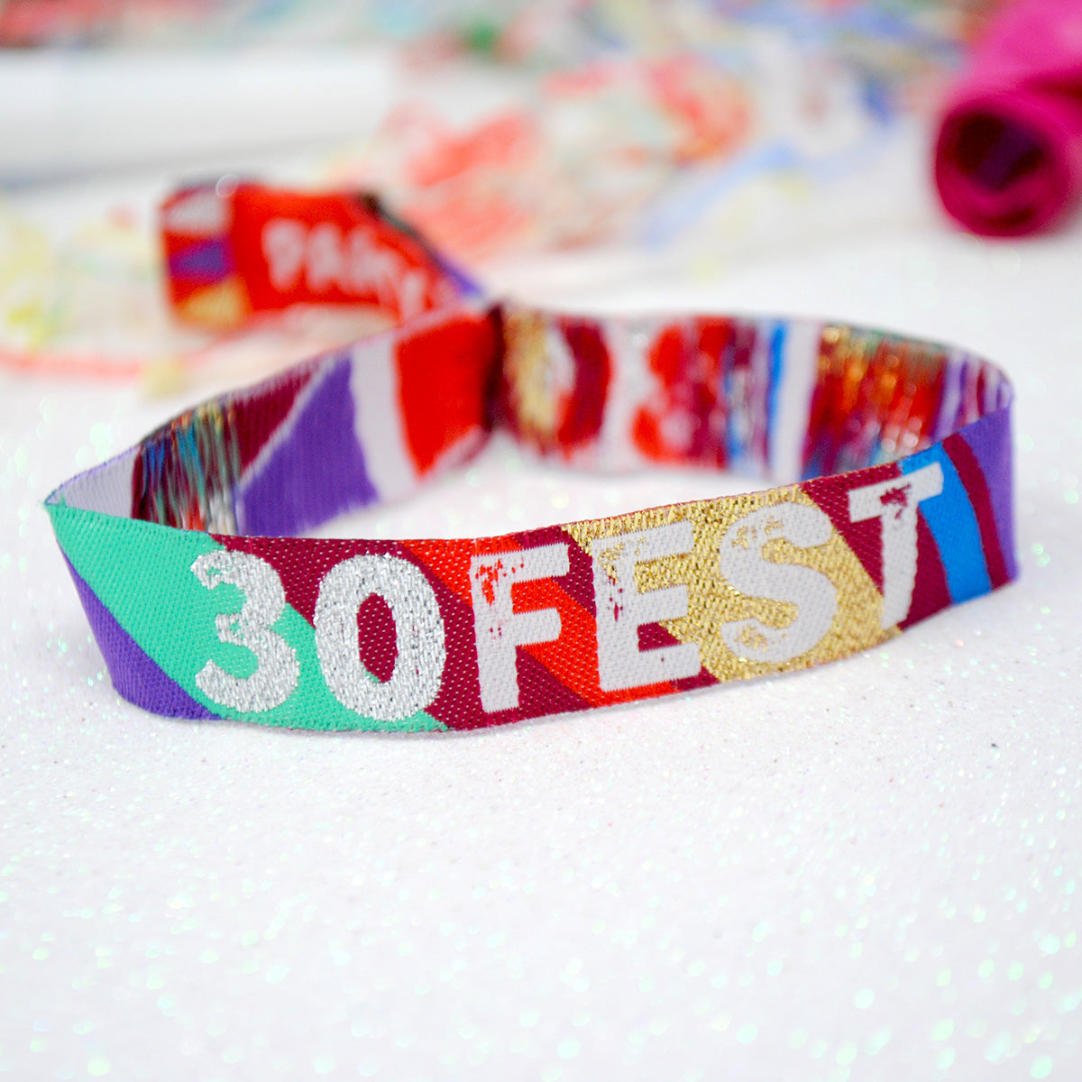 30FEST 30th Birthday Festival Party Wristband favours