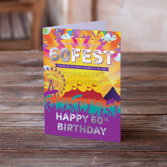 60FEST festival 60th birthday card