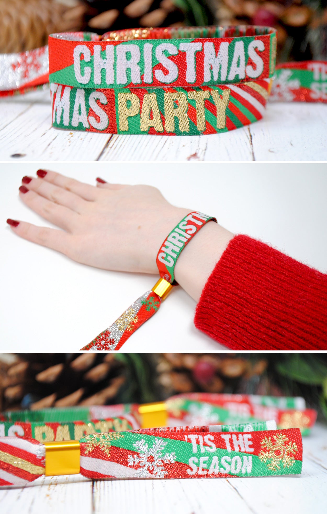 office christmas party wristbands accessories